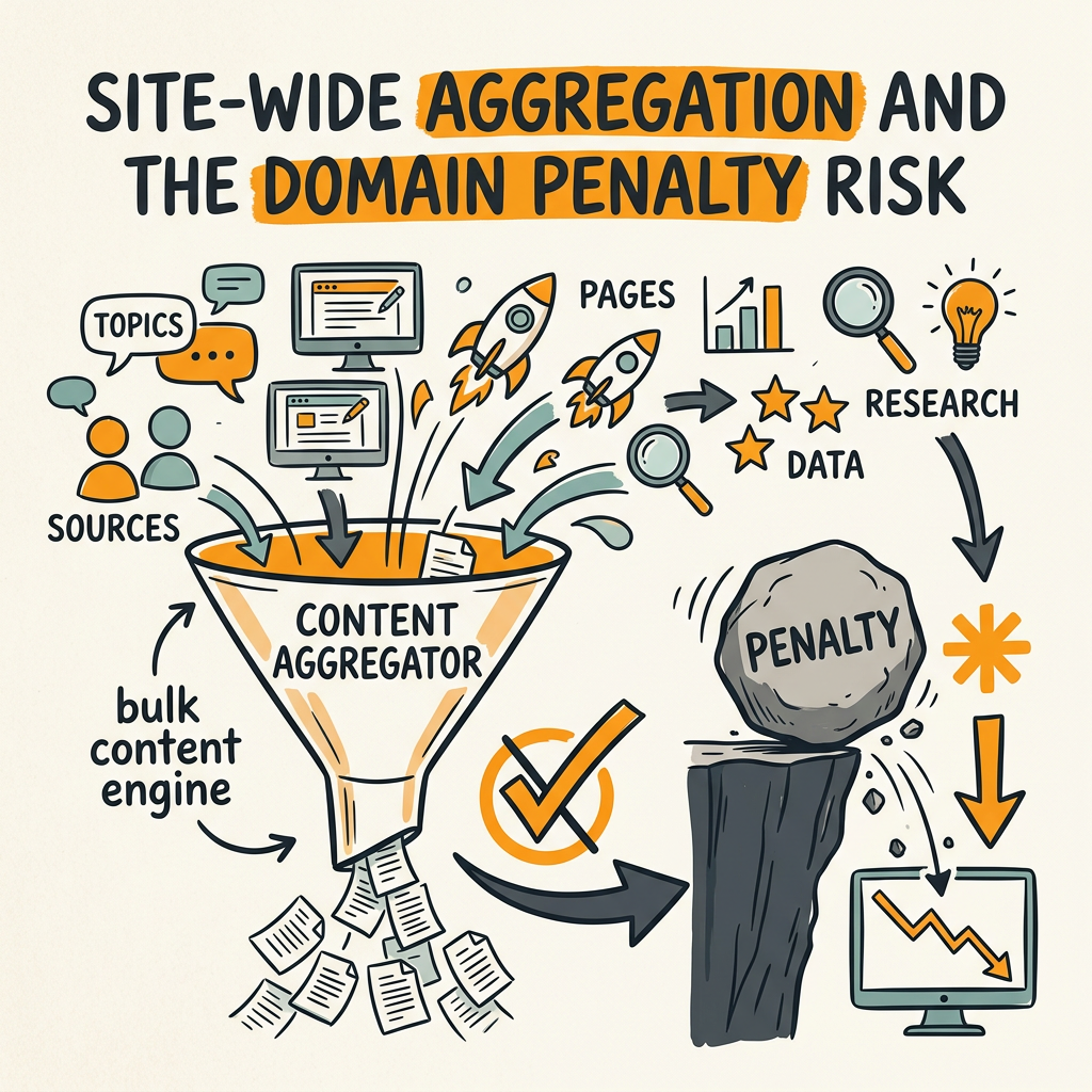 Site-Wide Aggregation and the Domain Penalty Risk