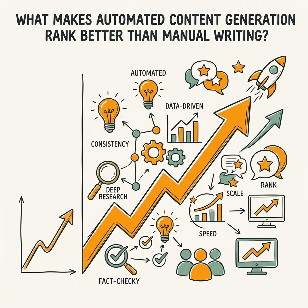 What Makes Automated Content Generation Rank Better Than Manual Writing?