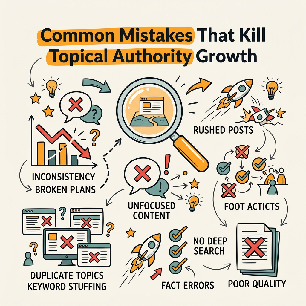 Common Mistakes That Kill Topical Authority Growth
