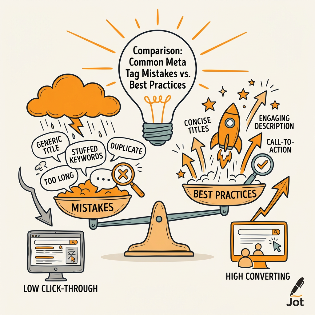 Comparison: Common Meta Tag Mistakes vs. Best Practices
