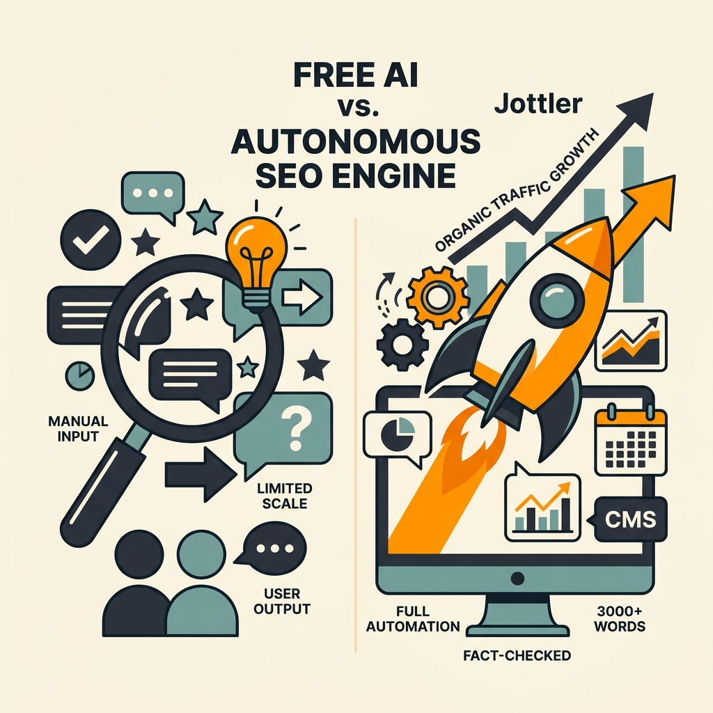 How Do Free AI Writing Tools Compare to an Autonomous SEO Engine?