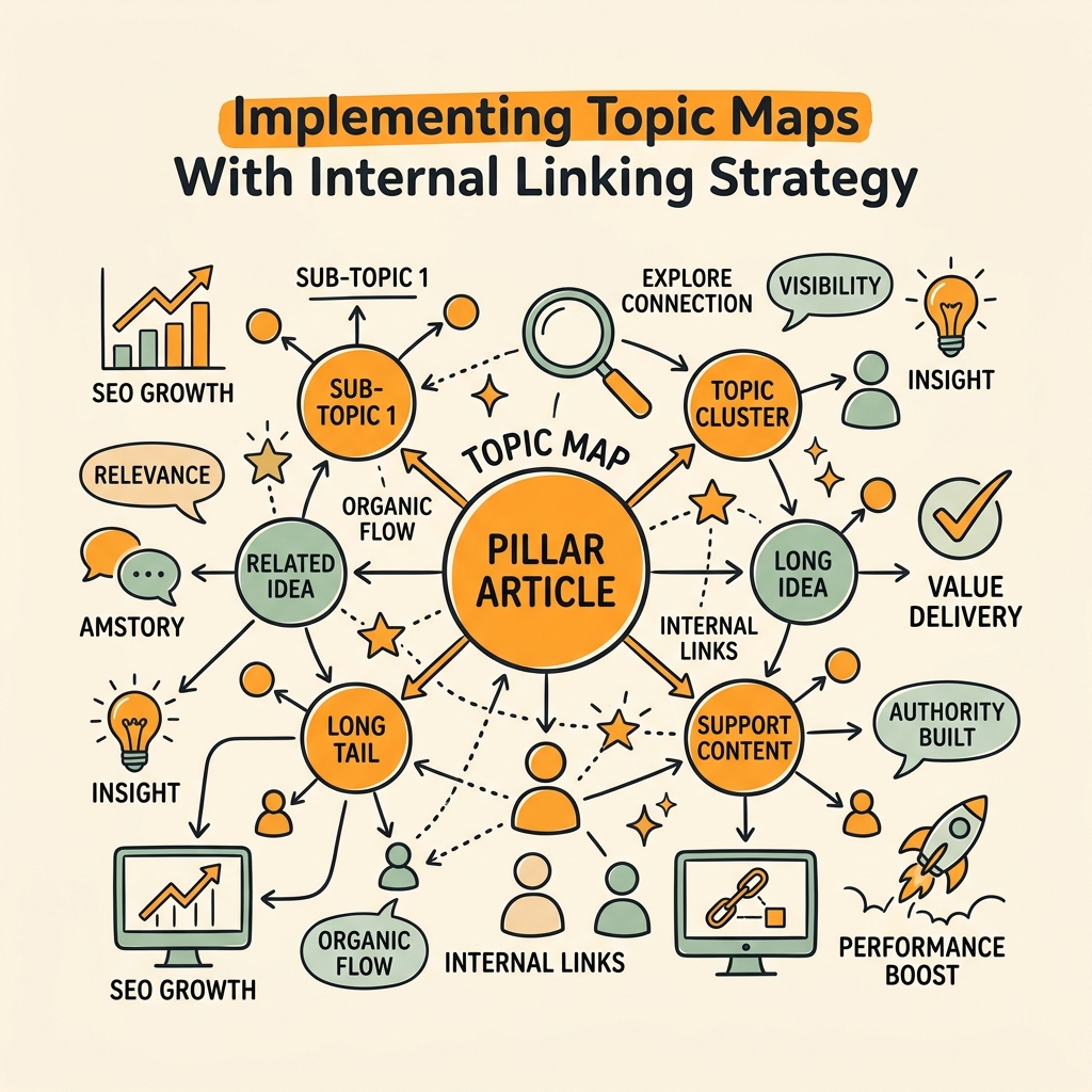 Implementing Topic Maps With Internal Linking Strategy