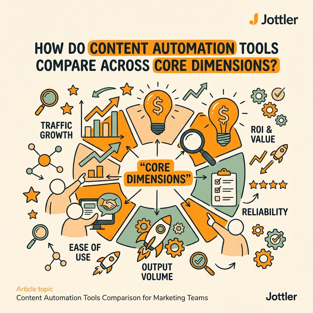 How Do Content Automation Tools Compare Across Core Dimensions?