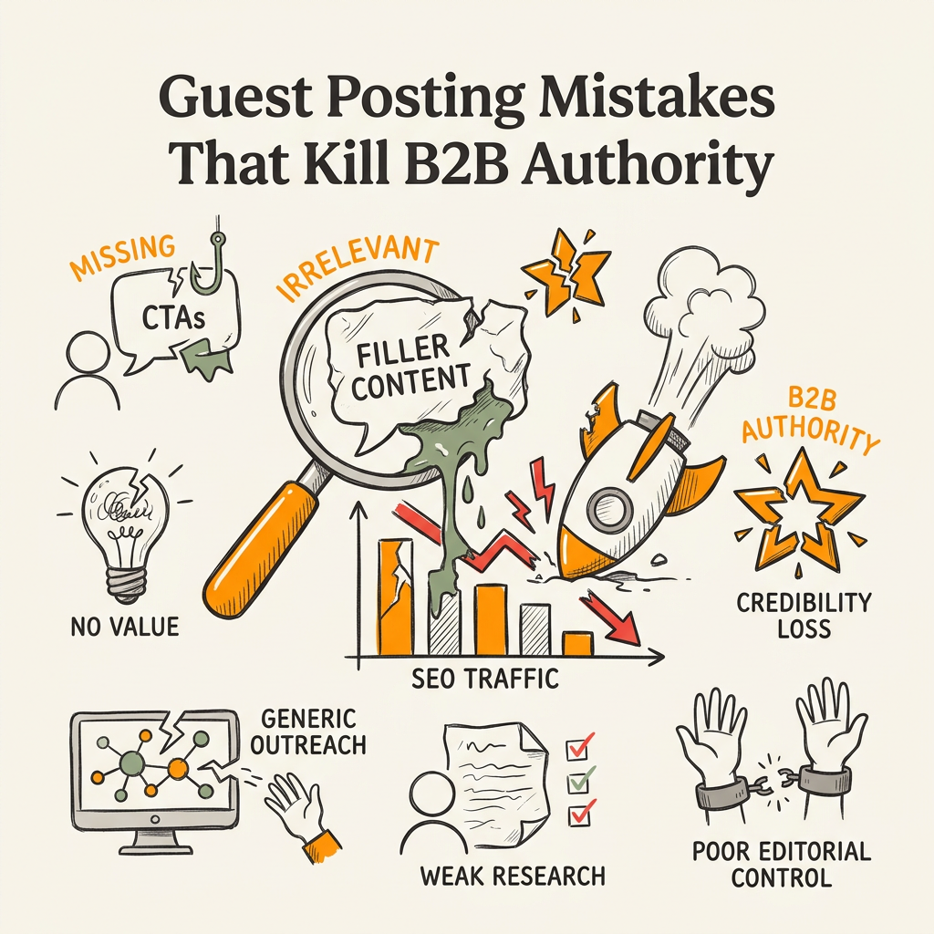 Guest Posting Mistakes That Kill B2B Authority