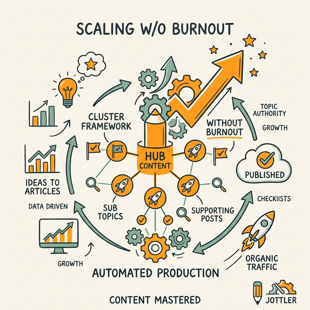 Scaling Topic Cluster Production Without Burnout