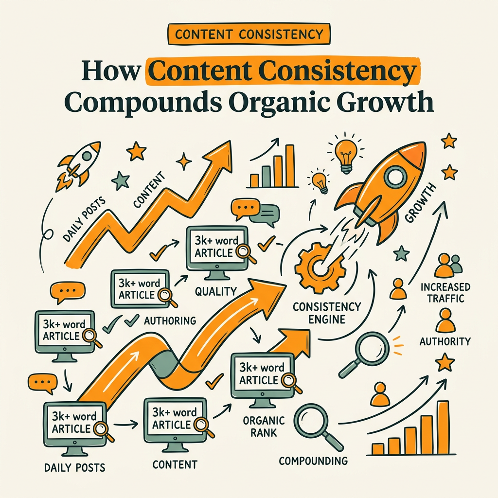 How Content Consistency Compounds Organic Growth