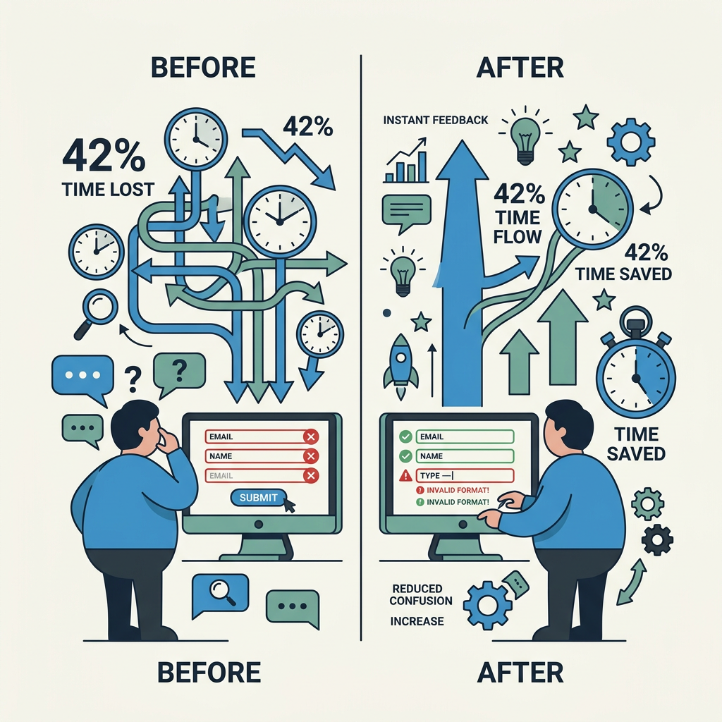 Why Does Inline Validation Reduce Error Correction Time by 42%?