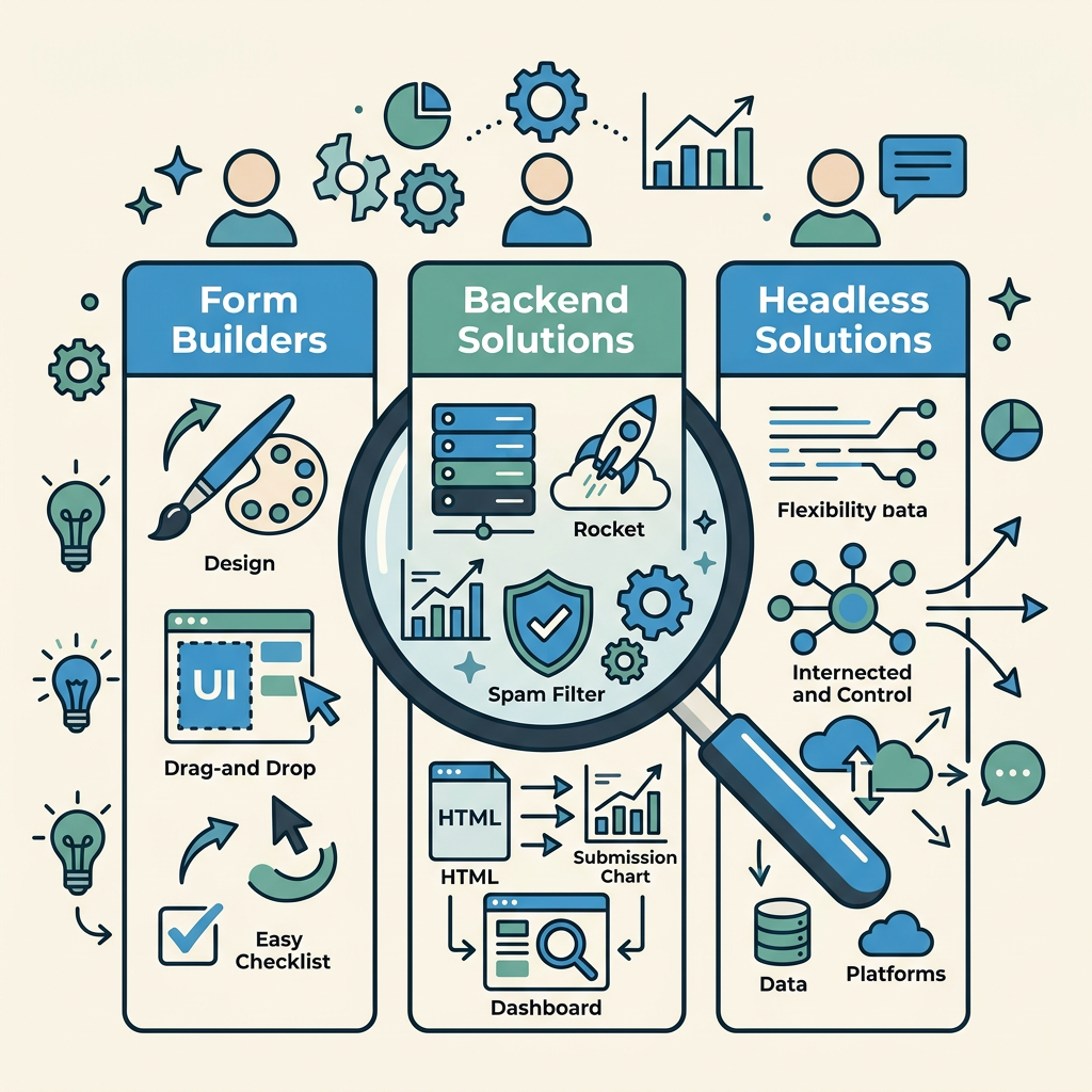 Comparison: Form Builders vs. Backend Solutions vs. Headless