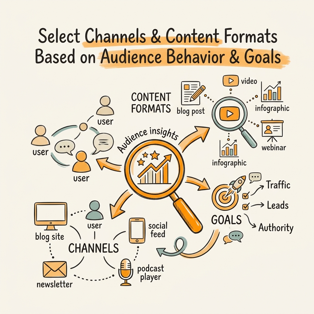 Select Channels and Content Formats Based on Audience Behavior and Goals