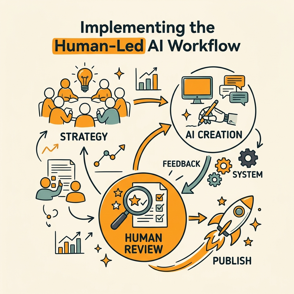 Implementing the Human-Led AI Workflow