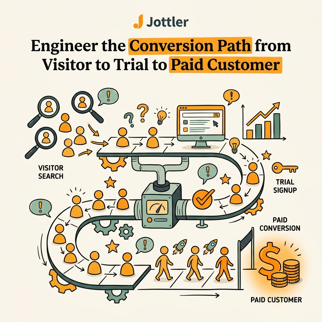 Engineer the Conversion Path from Visitor to Trial to Paid Customer
