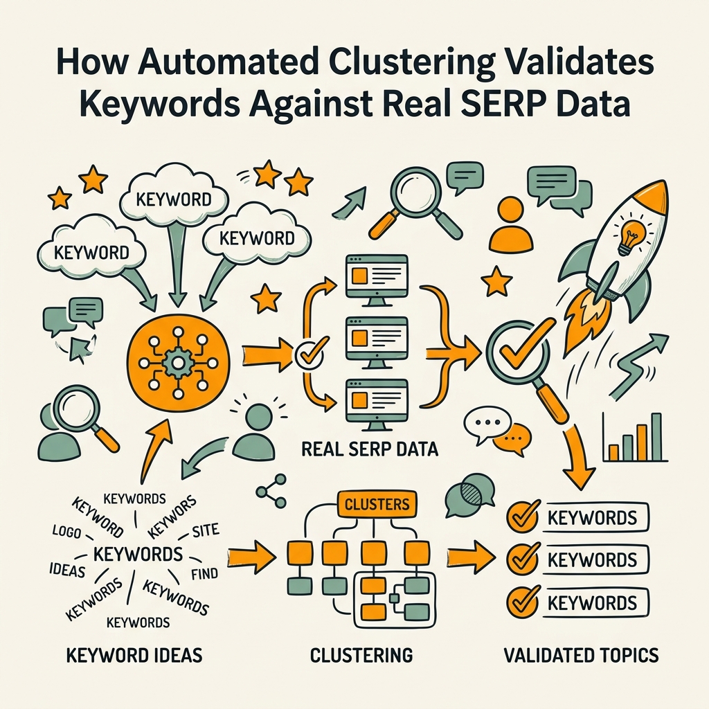 How Automated Clustering Validates Keywords Against Real SERP Data