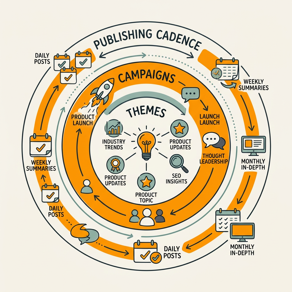 Organizing Content by Campaigns, Themes, and Publishing Cadence
