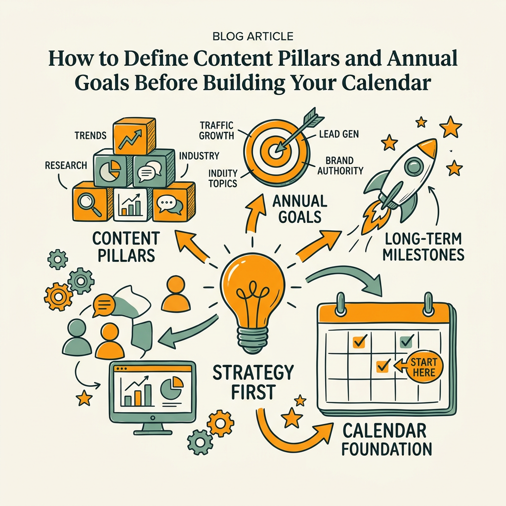 How to Define Content Pillars and Annual Goals Before Building Your Calendar