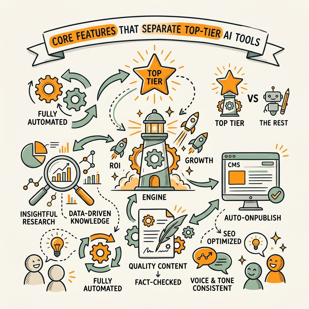 Core Features That Separate Top-Tier AI Content Tools from the Rest