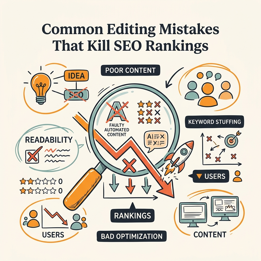 Common Editing Mistakes That Kill SEO Rankings