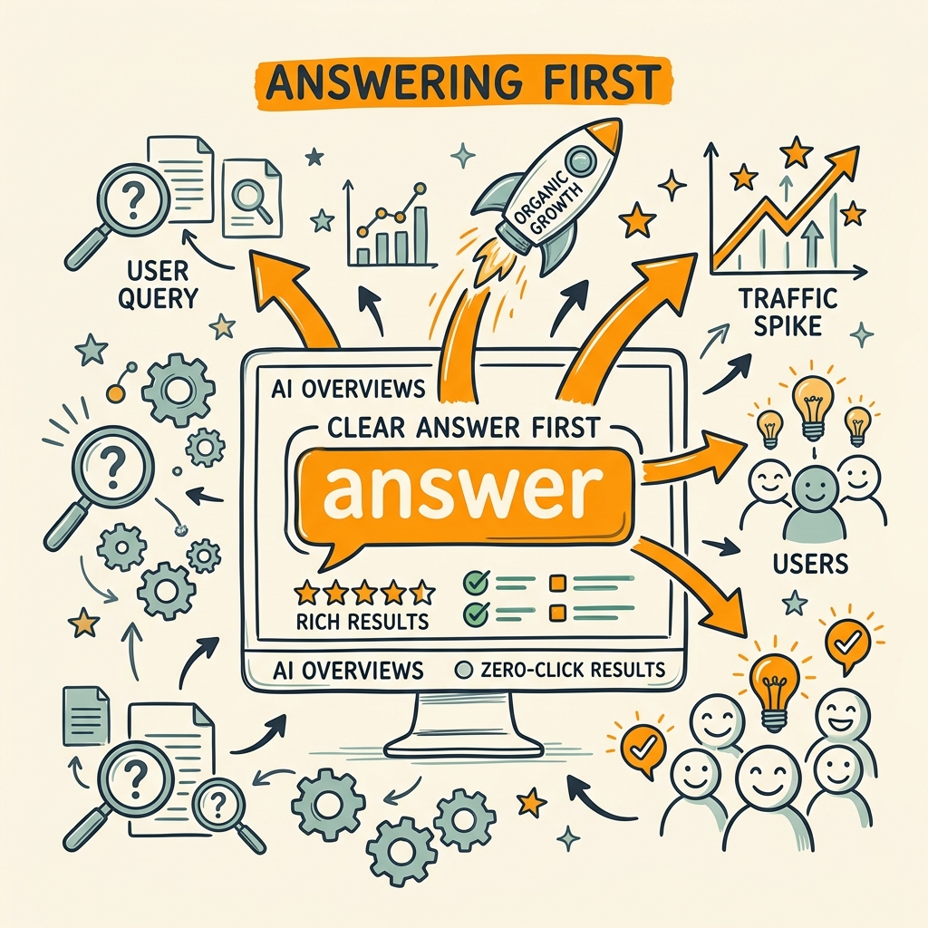 Write Answer-First Content Optimized for AI Overviews and Zero-Click Searches