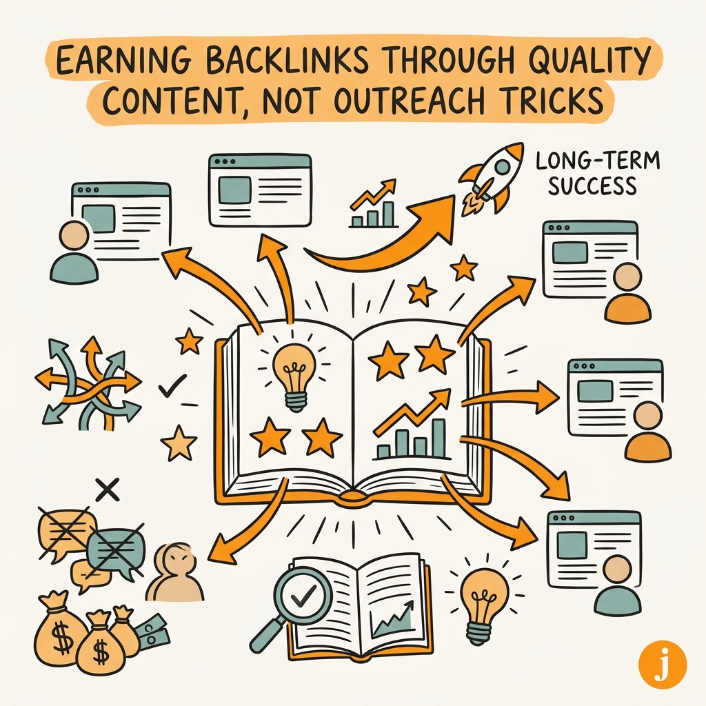 Earning Backlinks Through Quality Content, Not Outreach Tricks