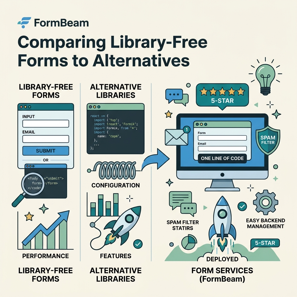 Comparing Library-Free Forms to Alternatives