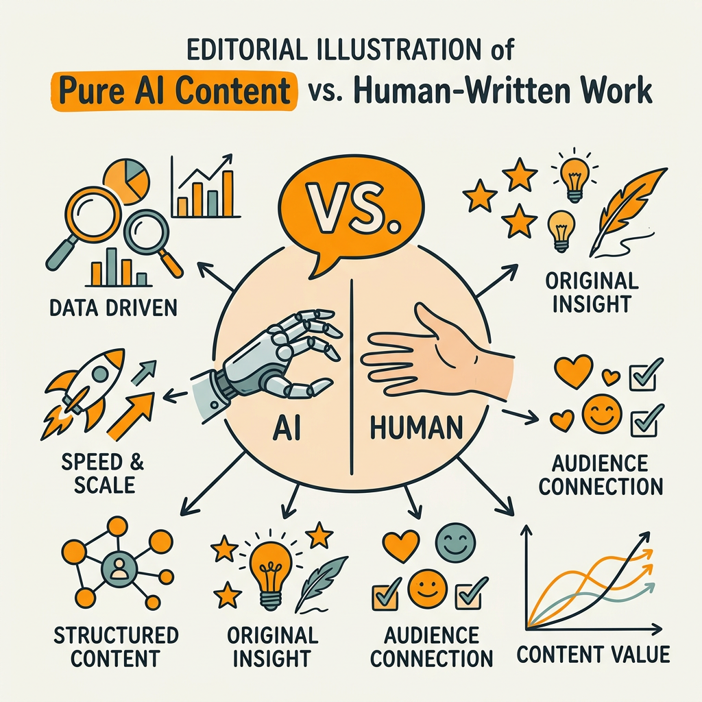 How Does Pure AI Content Perform Against Human-Written Work?