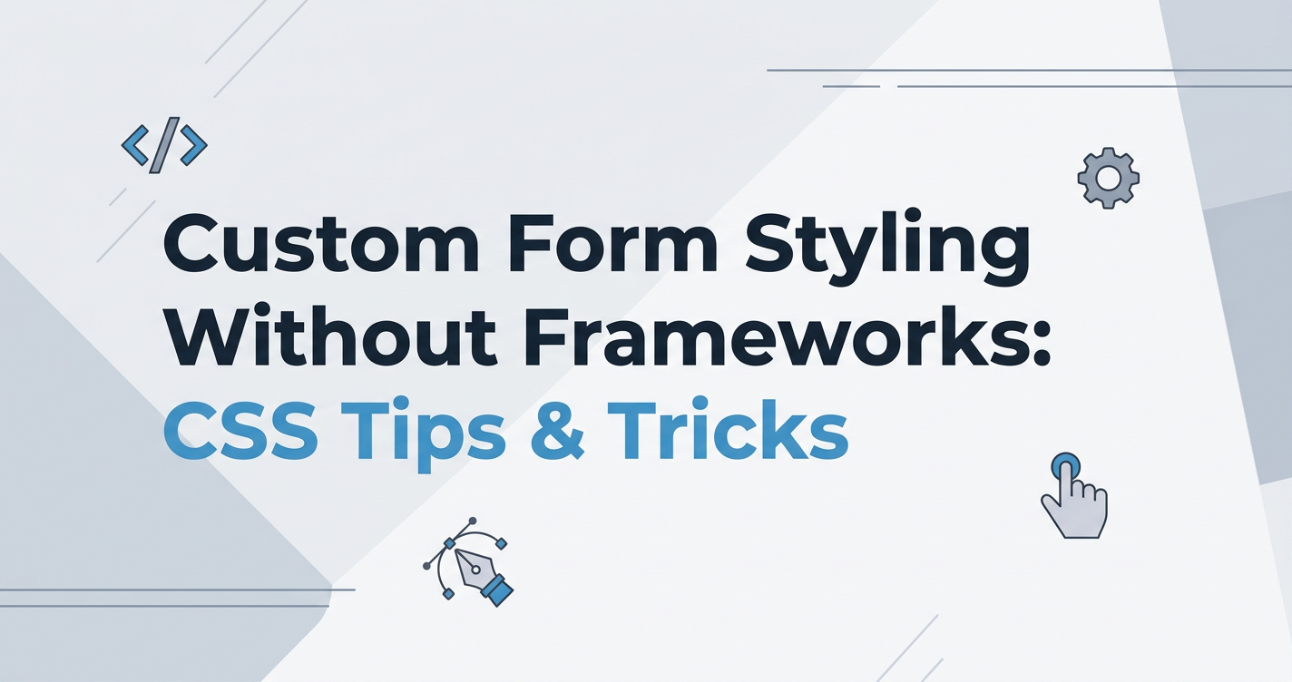 Custom Form Styling Without Frameworks: CSS Tips & Tricks
