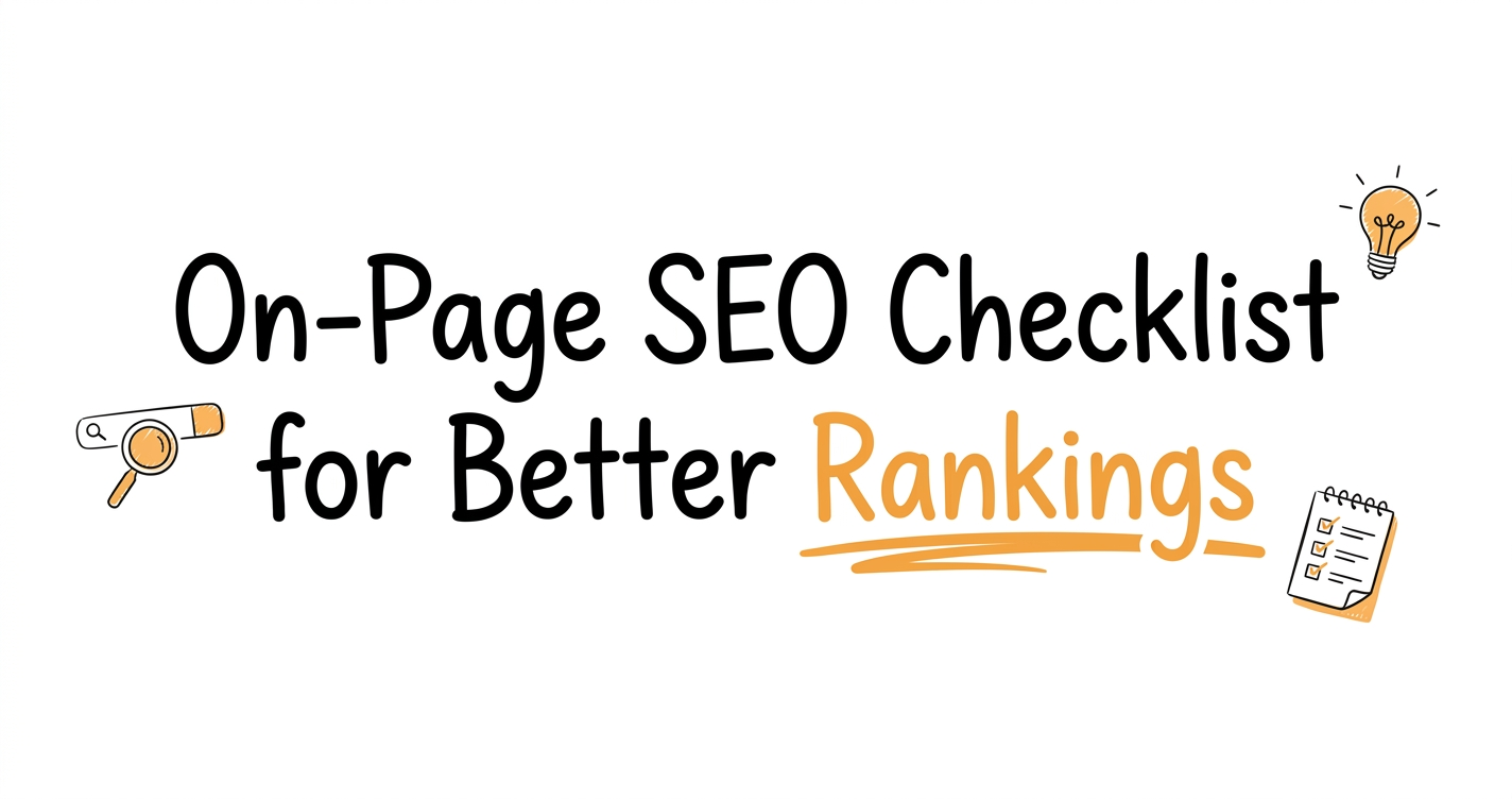 On-Page SEO Checklist for Better Rankings