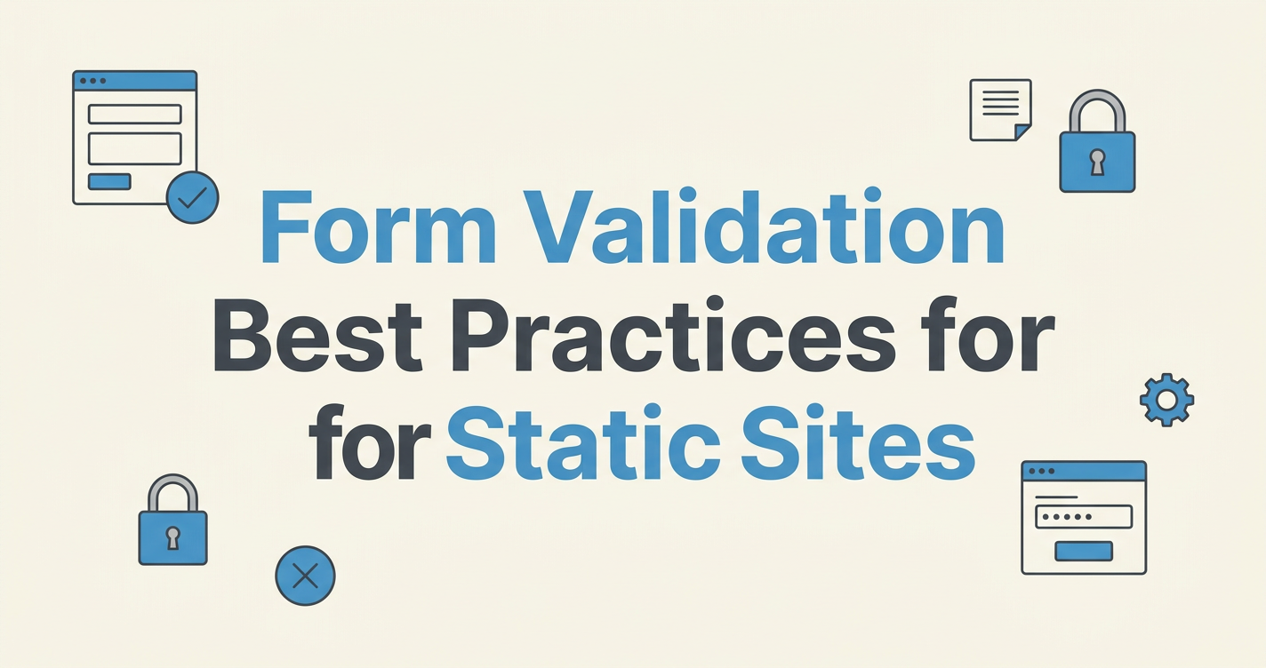 Form Validation Best Practices for Static Sites