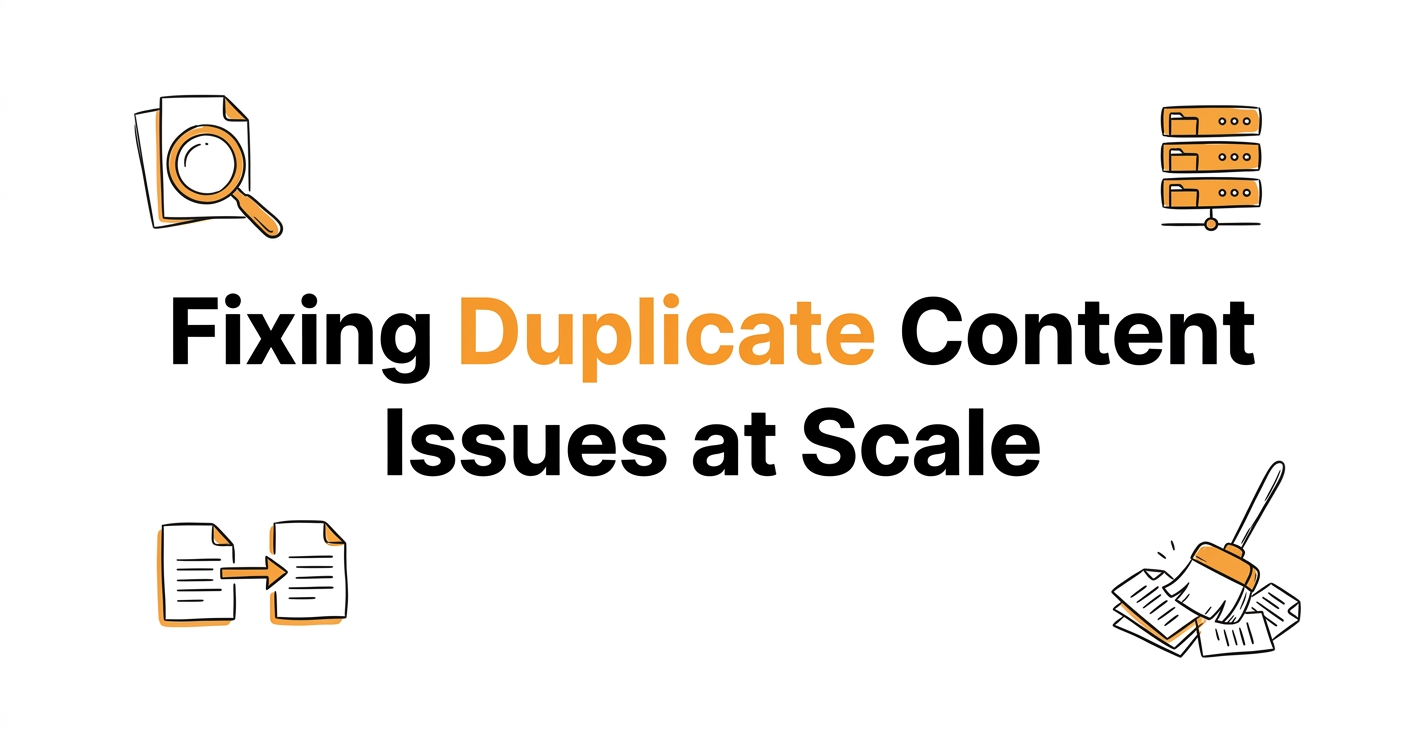 Fixing Duplicate Content Issues at Scale