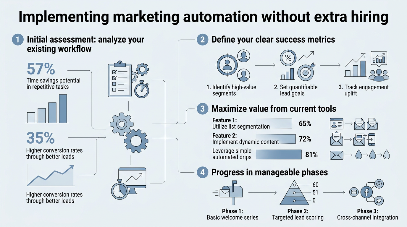 Implementing Marketing Automation Without Extra Hiring infographic