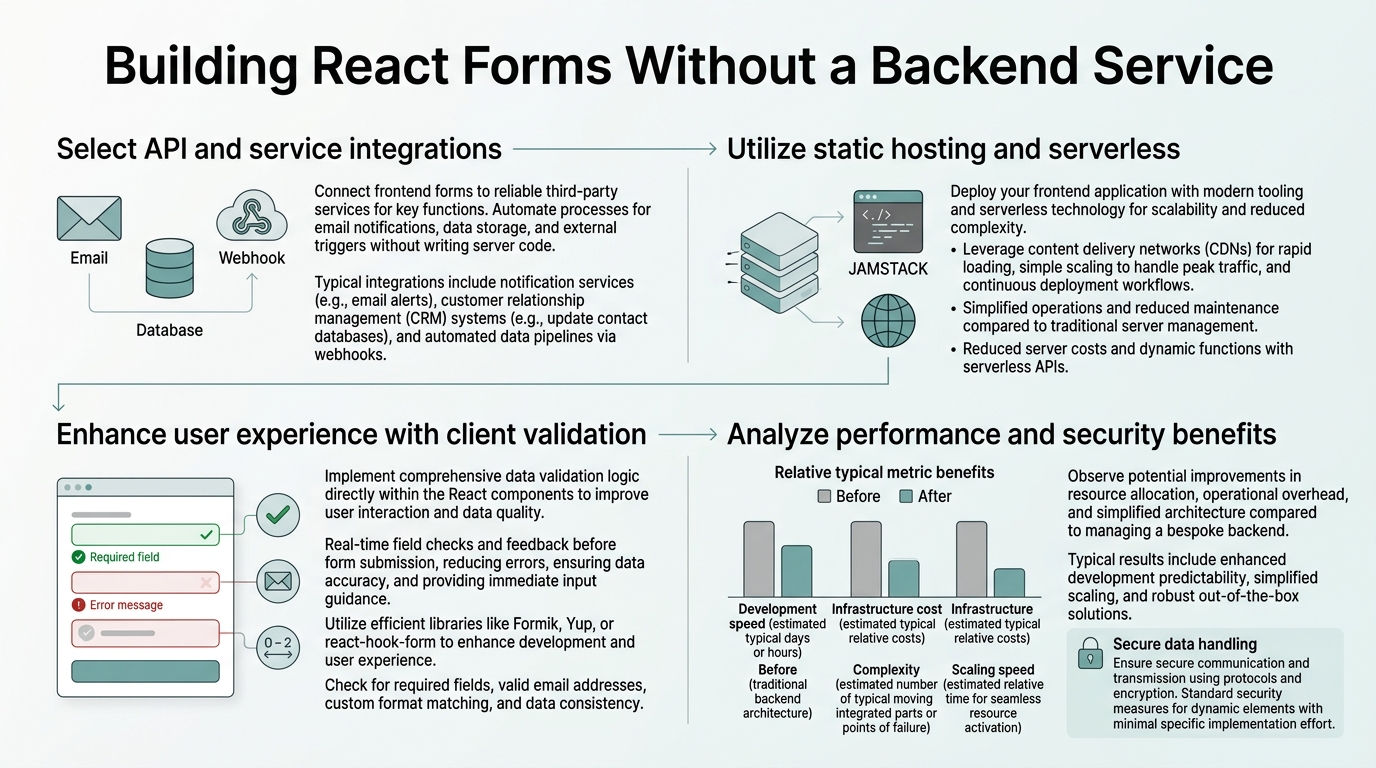 Building React Forms Without a Backend Service infographic