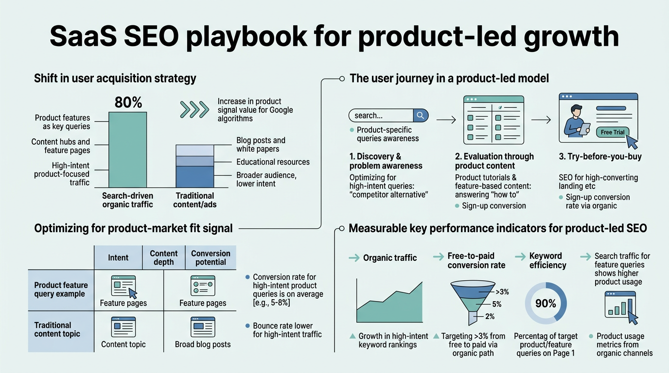 SaaS SEO Playbook for Product-Led Growth infographic