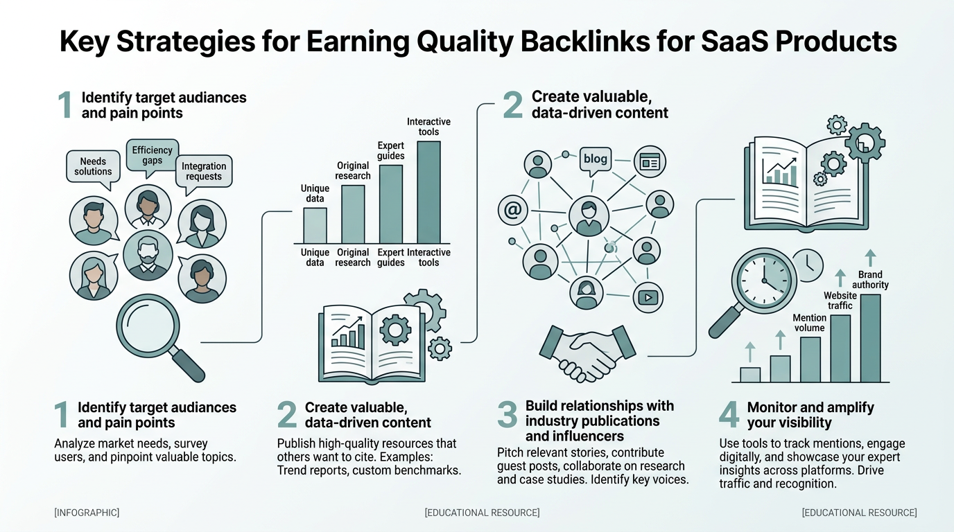 Earning Quality Backlinks for SaaS Products infographic