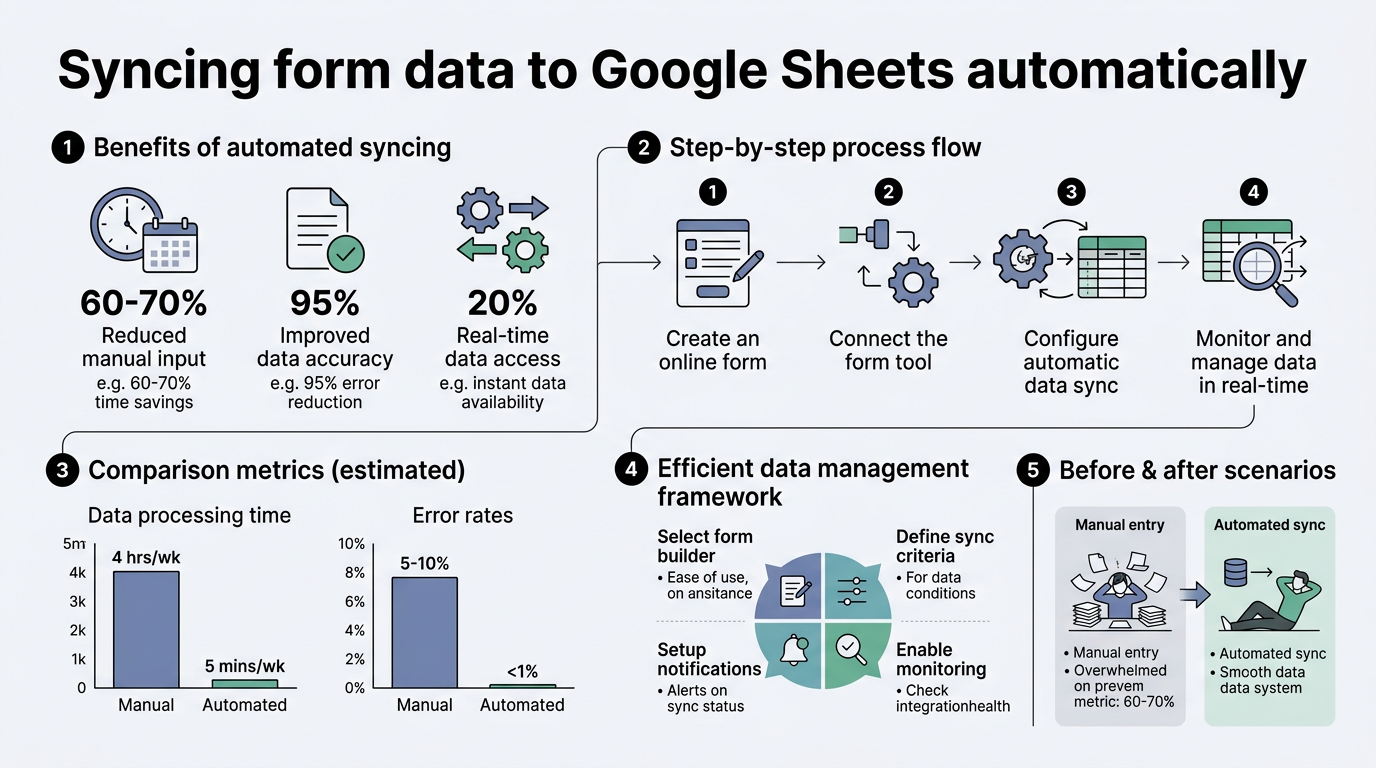 Syncing Form Data to Google Sheets Automatically infographic