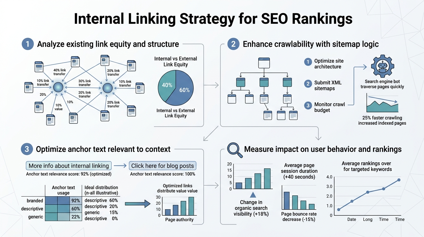 Internal Linking Strategy for SEO Rankings infographic