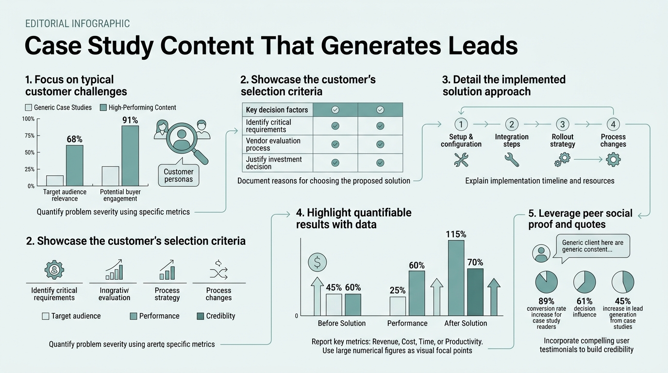 Case Study Content That Generates Leads infographic