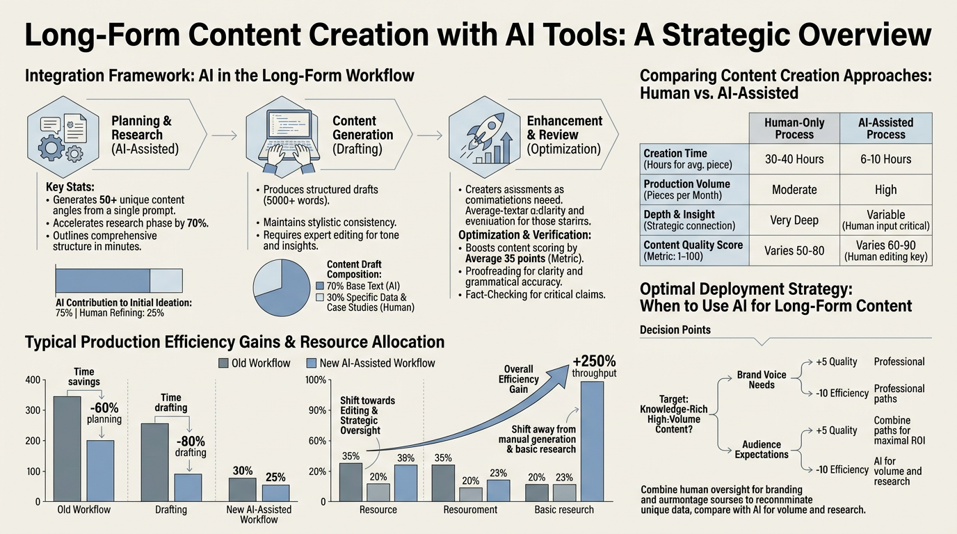 AI Writing Tools for Long-Form Content: Full Review infographic