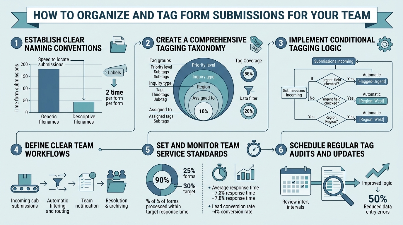 How to Organize and Tag Form Submissions for Your Team infographic