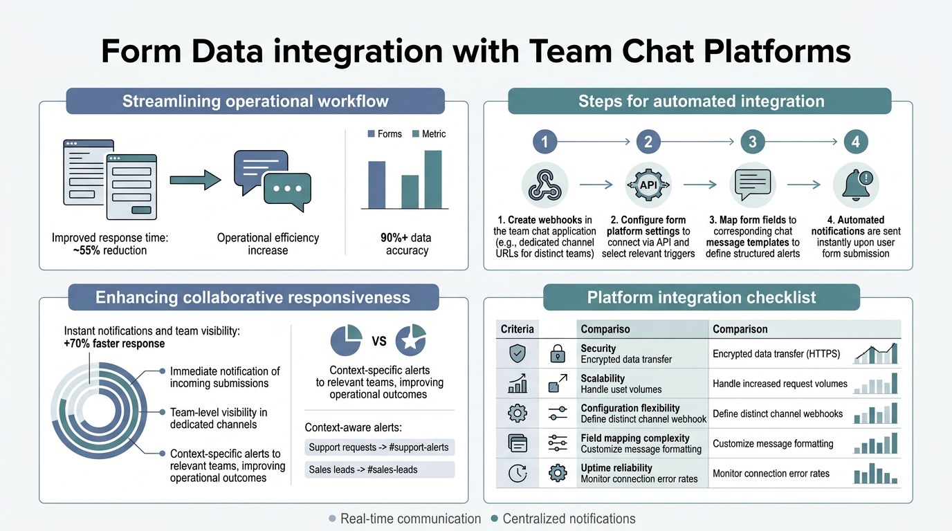 Sending Form Data to Slack, Discord, and Team Chat Platforms infographic