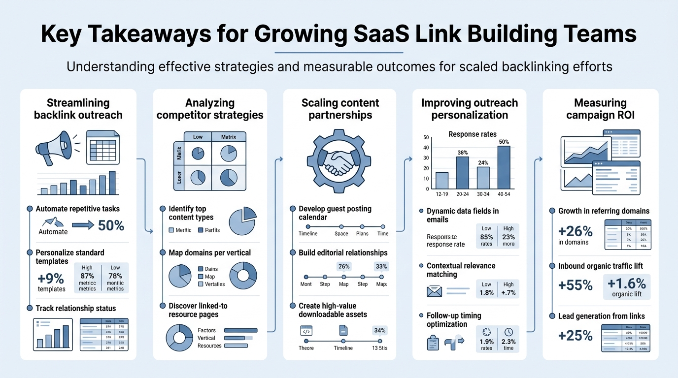 Essential Link Building Tools for Growing SaaS Teams infographic