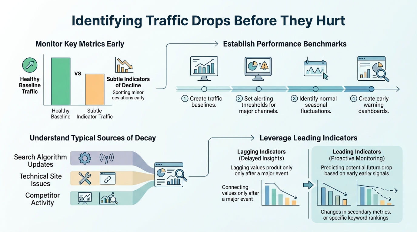 Identifying Traffic Drops Before They Hurt infographic