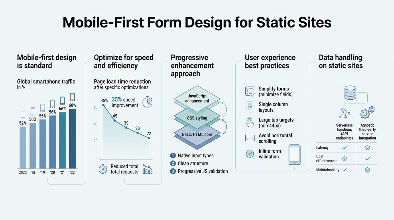 Mobile-First Form Design for Static Sites infographic