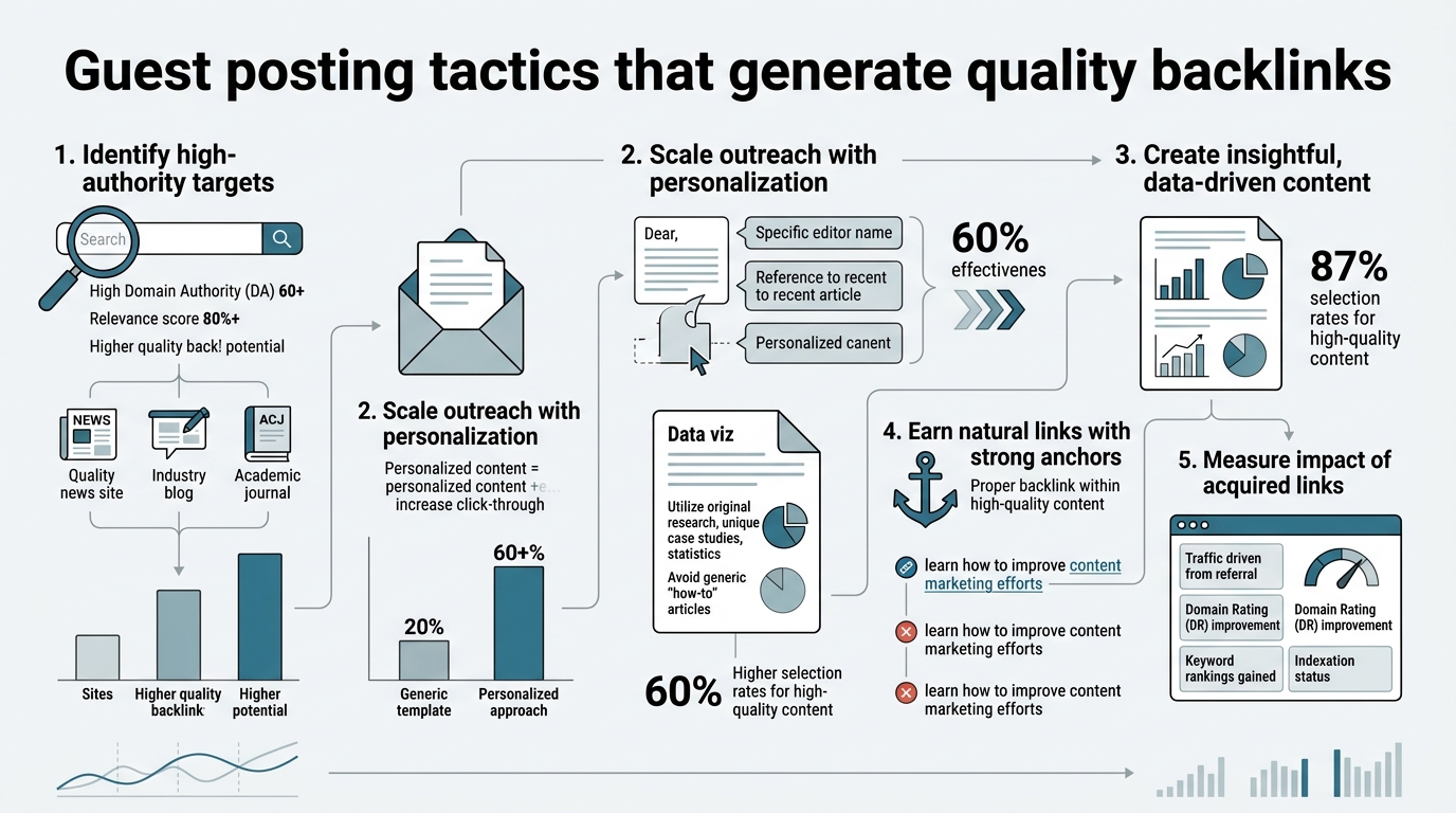 Guest Posting Tactics That Generate Quality Backlinks infographic