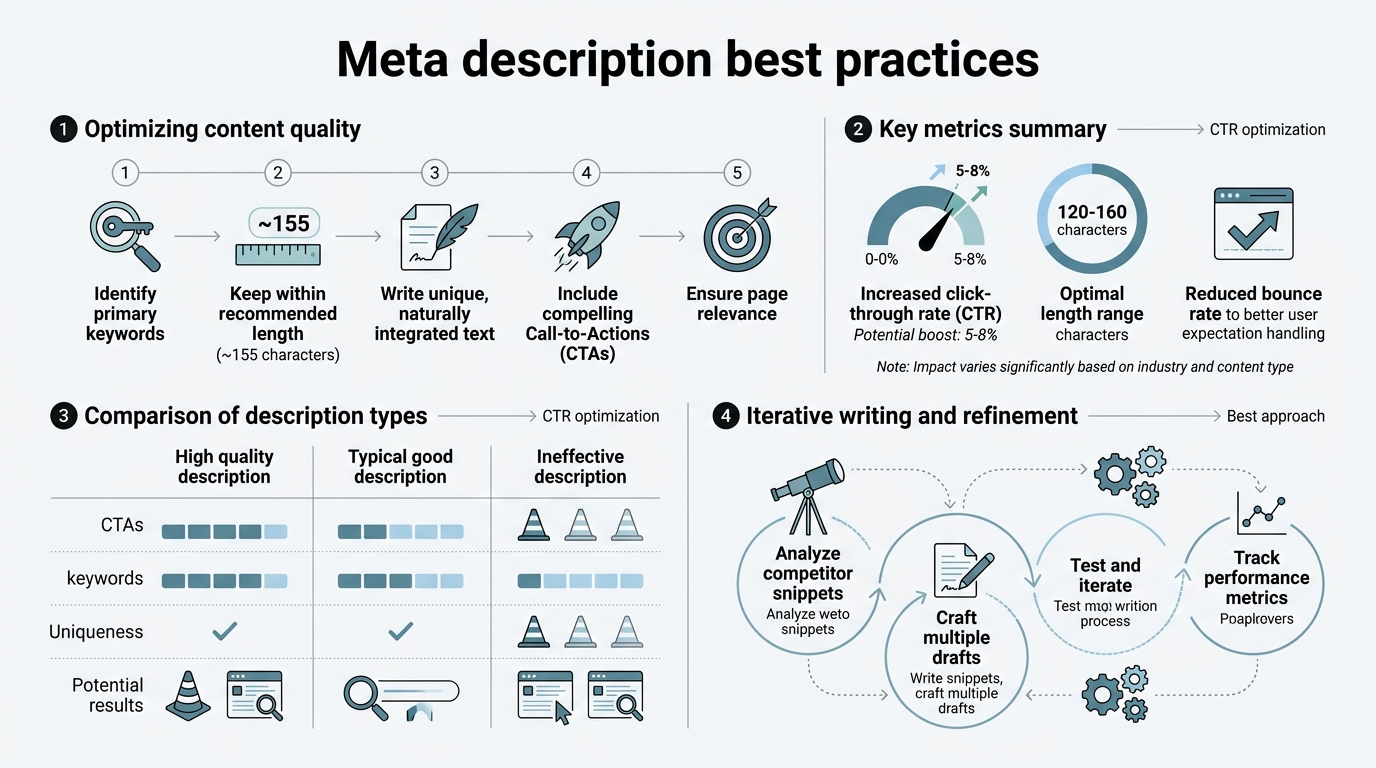 Meta Description Best Practices for Rankings infographic