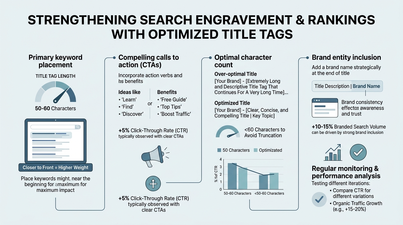 Crafting High-Converting SEO Title Tags infographic