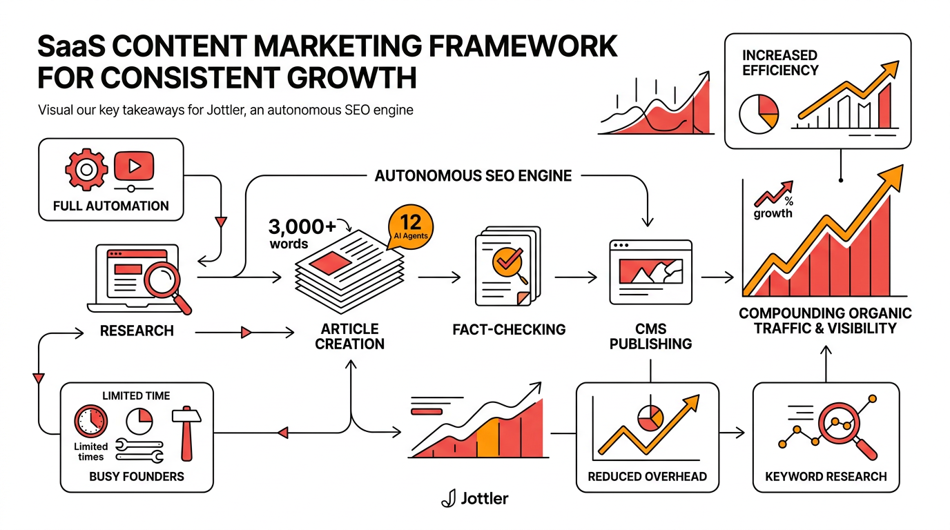 SaaS Content Marketing Framework for Consistent Growth infographic