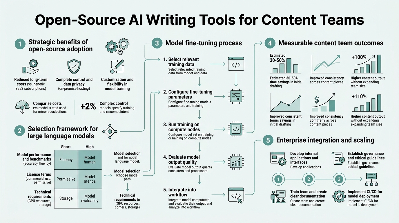 Open-Source AI Writing Tools for Content Teams infographic