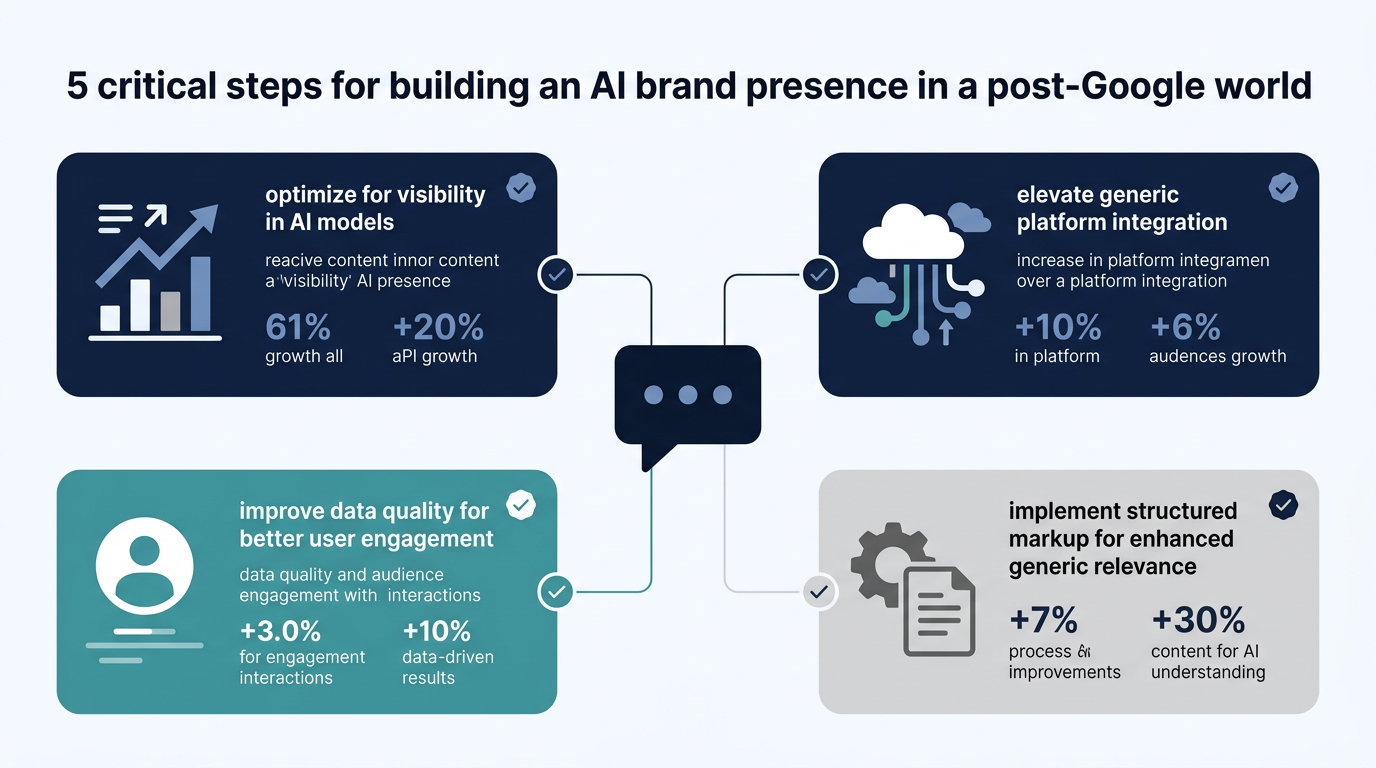 5 Critical Steps for Building an AI Brand Presence in a Post-Google World infographic