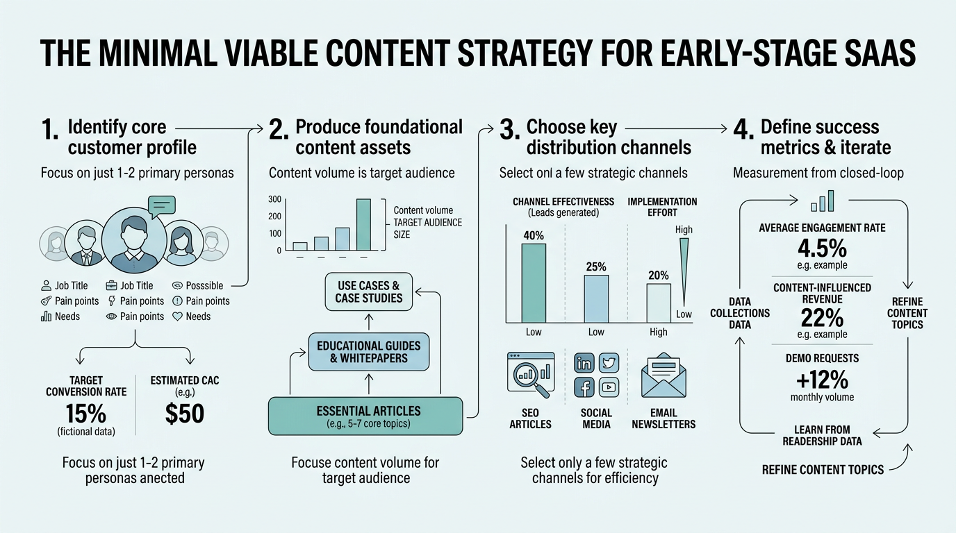 The Minimal Viable Content Strategy for Early-Stage SaaS infographic