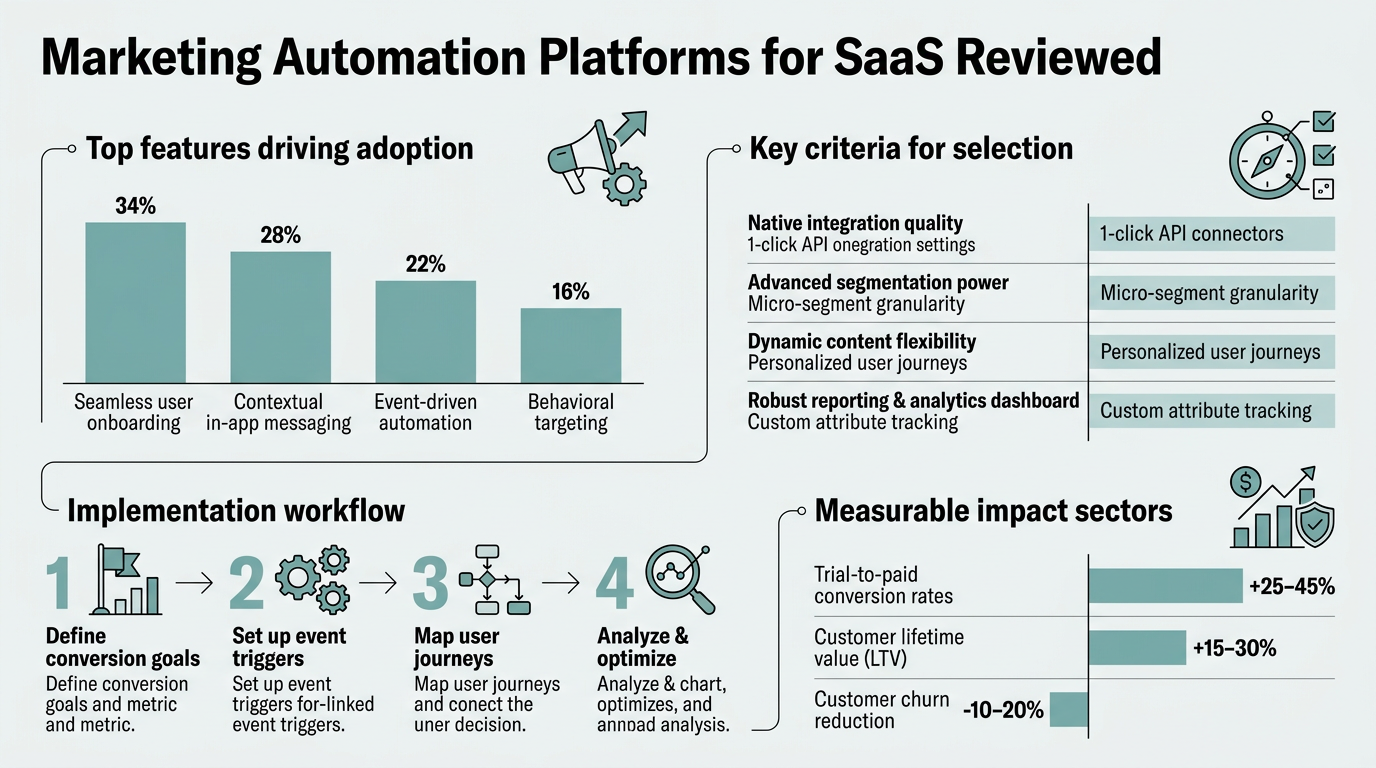 Marketing Automation Platforms for SaaS Reviewed infographic