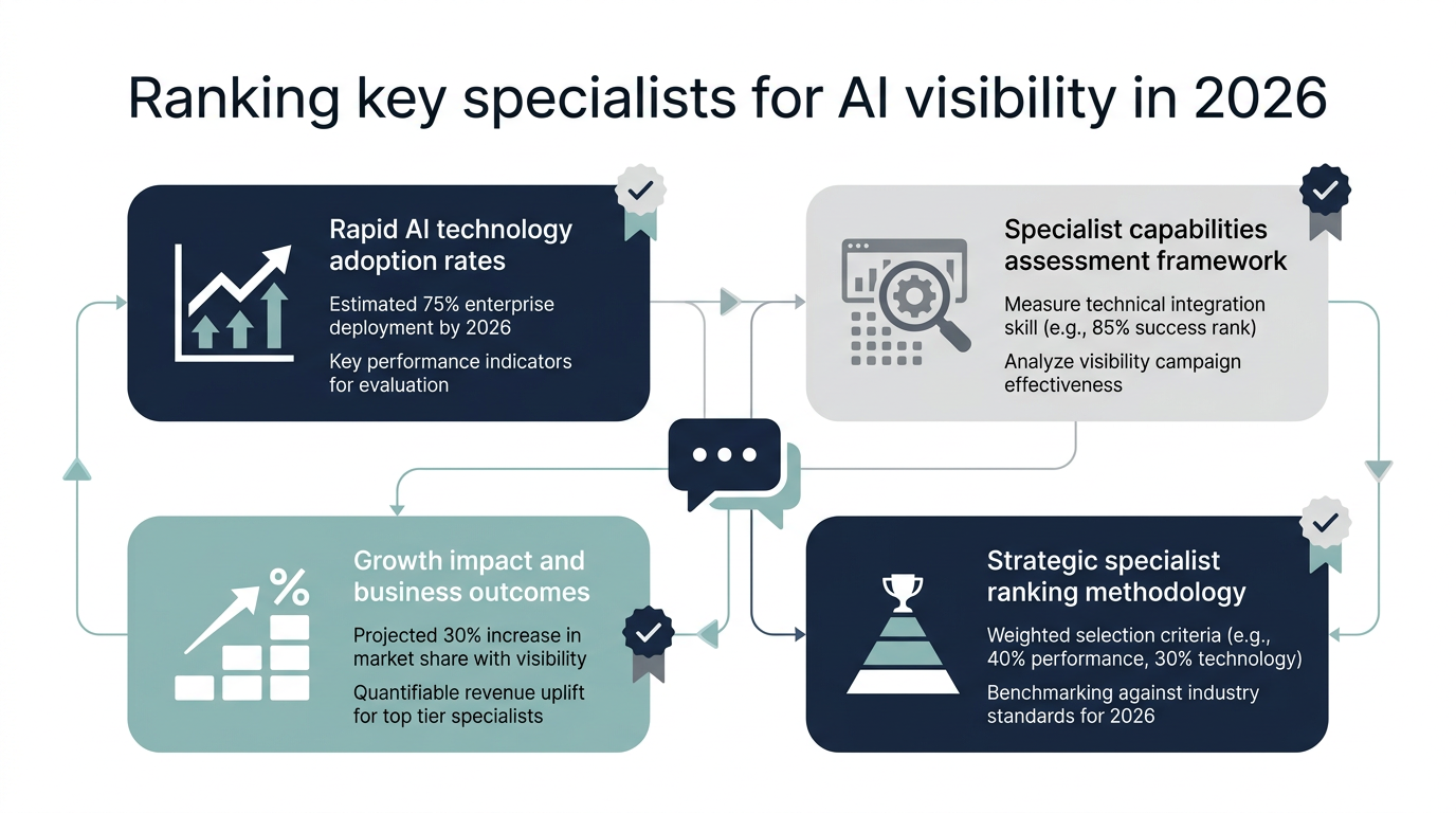 Ranking the Best AI Visibility Company Specialists for 2026 Growth infographic